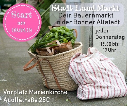 Stadt-Land.Markt in Bonn vor St. Marien in der Altstadt