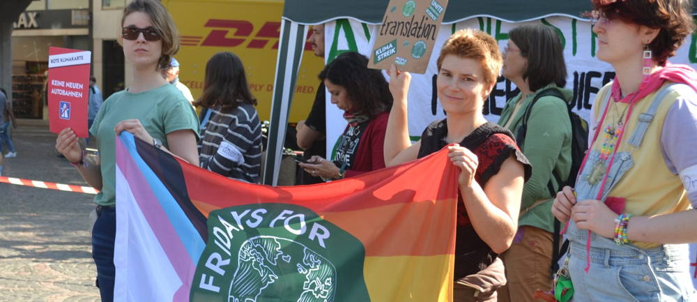 Mitglieder von Fridas for Future beim Klimastreik in Bonn